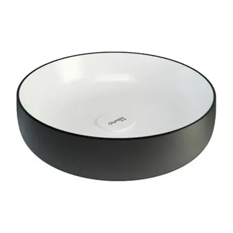 OLYMPIA Nadgradni Lavabo Metamorfosi fi 45 cm Crno-Beli