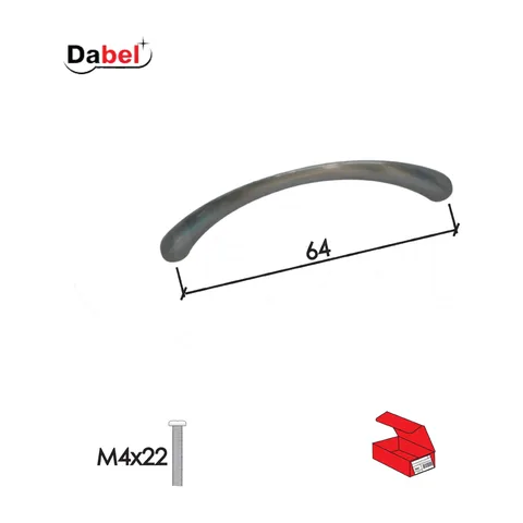 Ručica za nameštaj C40 B-Ni 64mm M4x22mm Q 0205023