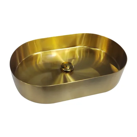 METALNI LAVABO WBTC5535G ovalni zlatni inox