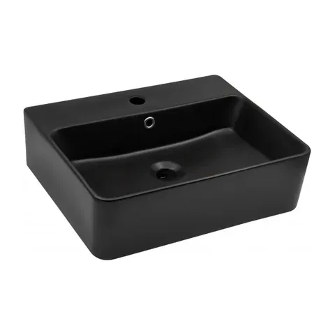 Lavabo nadgradni MINOTTI 525x420x155 sa otvorom za slavinu mat crni