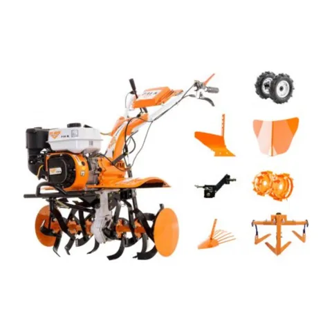 Ruris Benzinski kultivator SET 731ACC1 7.5 KS + točkovi (metalni, gumeni) + kopač + plug + adapter + plug za krompir +kultivator, 9177