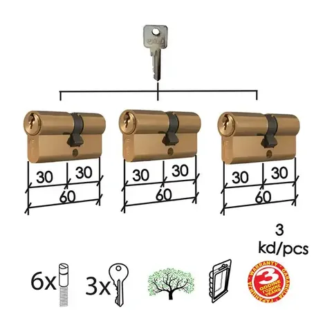DAB- CILINDAR, 60MM, 3 KOM, 2036/0106096