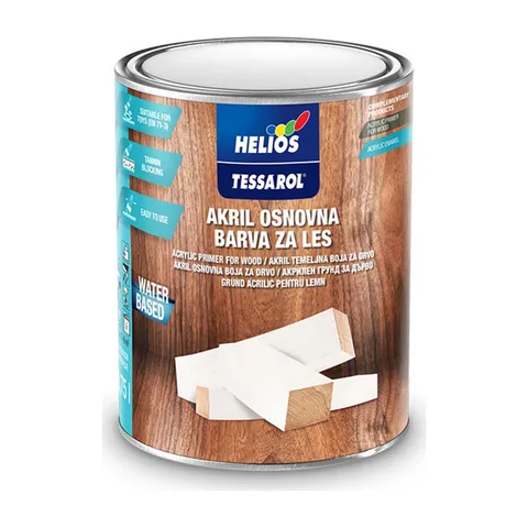 TESSAROL akril osnovna boja za drvo – Bela 0,75l