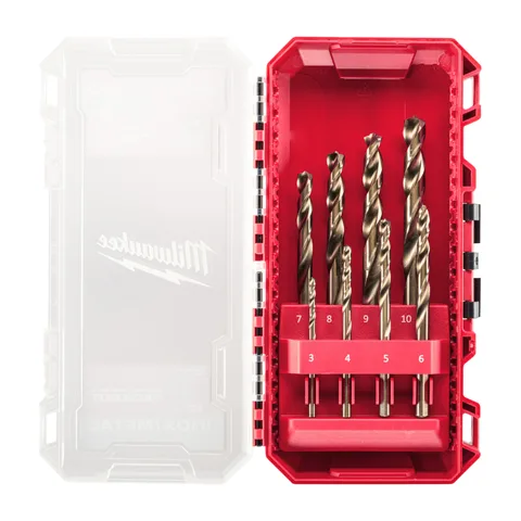 Milwaukee – Set kobaltnih burgija za metal RED COBALT u PACKOUT kompatibilnoj kutiji (8 delova) – 4932499256