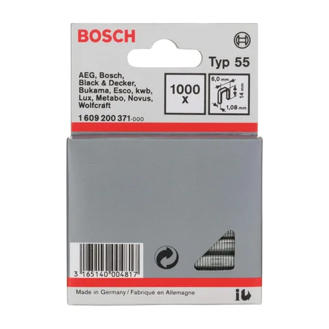 Bosch – Spajalica sa uskim leđima tip 55 6 x 1,08 x 14 mm – 1609200371