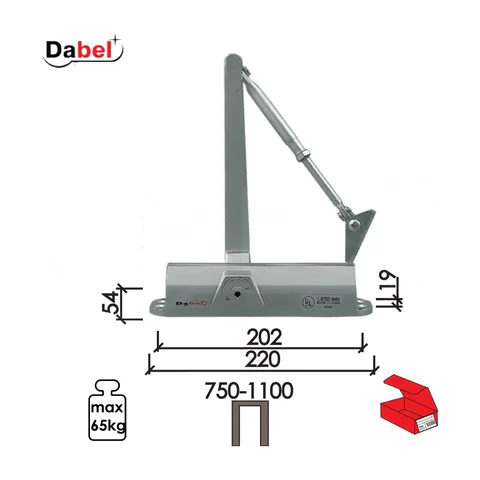 Zatvarač za vrata 4000 Silver 220(202)x54(19)mm EN2-4 Q 3303005