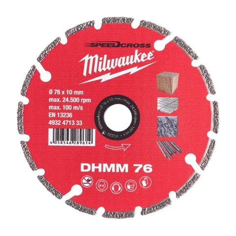 Milwaukee Dijamantski rezni disk DHMM, 76 x 10 mm, 4932471333