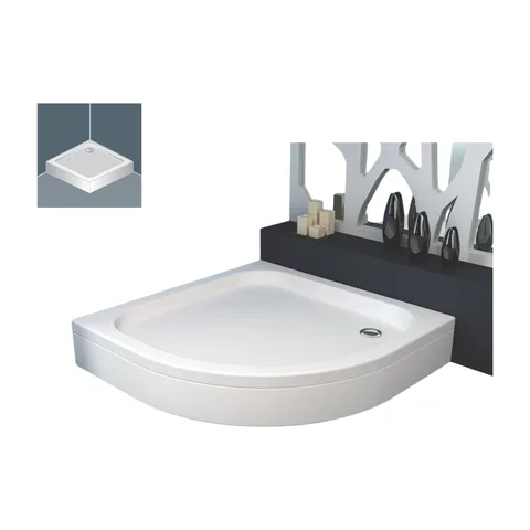 Tuš kada Kolpa San Ontex White 90x90x17 R550 polukružna sa oblogom i konstrukcijom