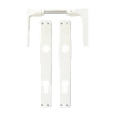 Kvaka+štit cilindar PVC bela /47556
