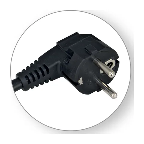 Commel Priključni Kabal 16A 250V 3500W, Crni, 2m H05VV-F 3G1,5 – C 0515