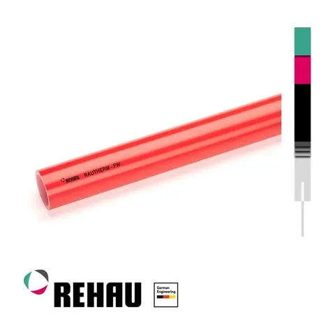REHAU Rautherm FW cev 75×6.8 mm – crvena, šipka 5 m
