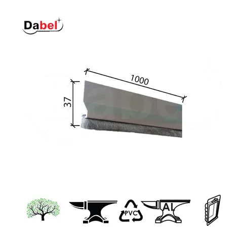 Lajsna diht za vrata ČT 2 Silver 37x1000mm Samolepiva OPD 1303024