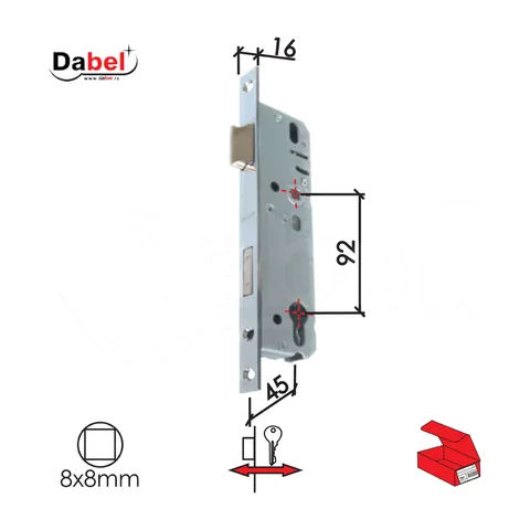 Brava za pvc v. B2036 C 45/92/16/8 Hrom DP1