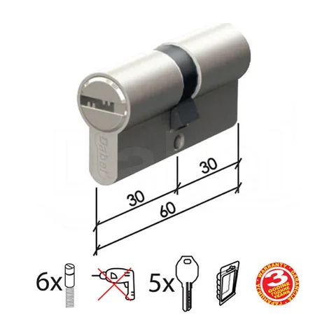 Cilindar CL2020 60mm 5 kod ključ (0106307)