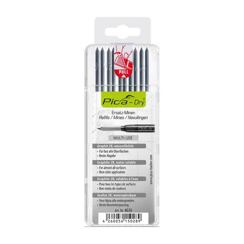 Pica – Zamenska mina za Pica Dry; 2B grafitne / crne 10kom. – PC4030