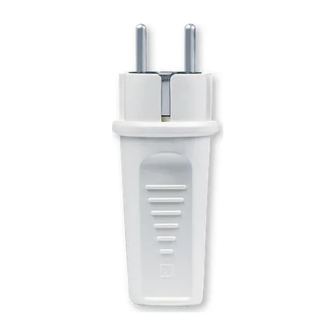 Dvopolni beli masvni PVC utikač tip C 1
