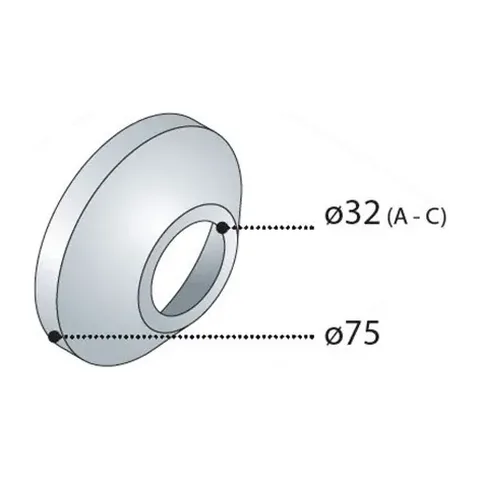 OMP TEA Rozetna za sifon f75/32 (115.220.5.)
