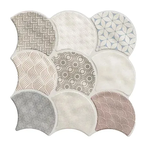 Dekorne granitne pločice Scale Boho White – 30,7×30,7