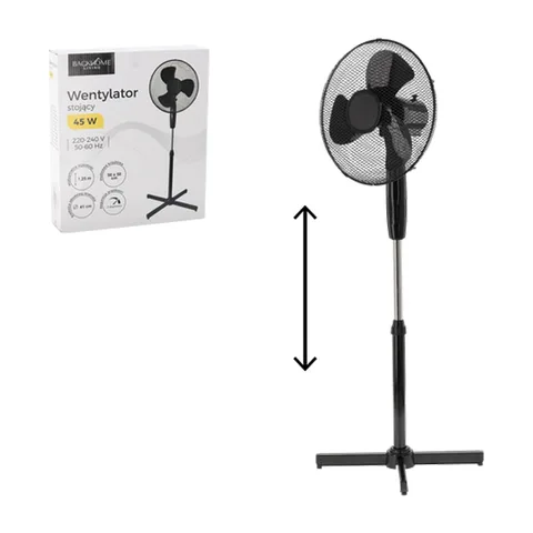 Ventilator sa postoljem crni 45W (FAN9004)