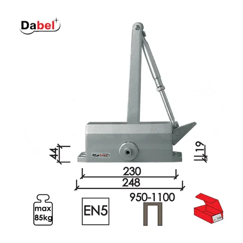 Zatvarač za vrata 4030 Silver 248(230)x44(19)mm 65-85kg Q 3303055