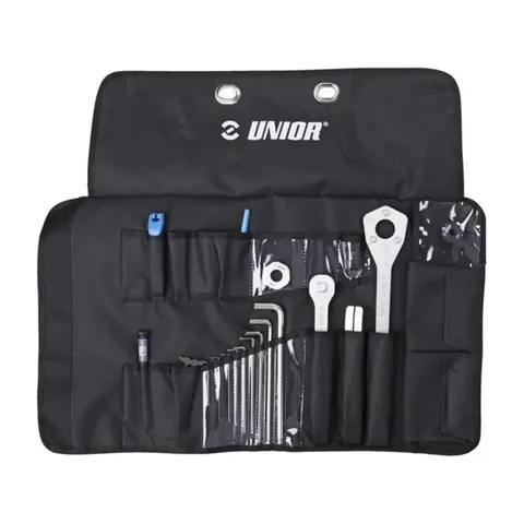 Unior – Profesionalni set od 18 alata za bicikle u rol torbici, za terenski rad – 628715