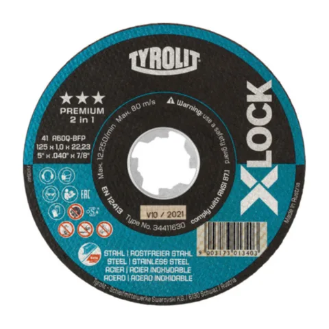 Tyrolit – Rezna ploča 125×1 X-Lock – 34411630