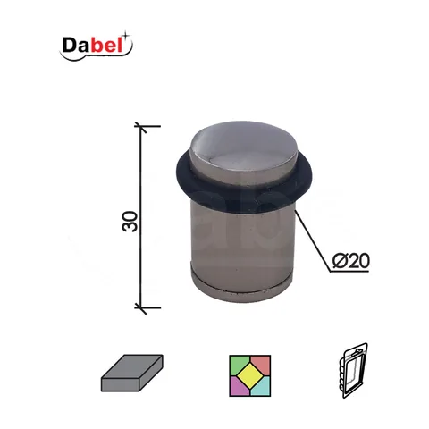 Odbojnik podni za vrata OD201 Mat-Ni fi20x30mm DBP1 1504101