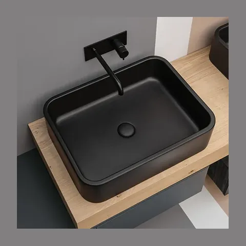 AXA Cosa nadgradni lavabo 60 × 45 cm mat crni (8621007)