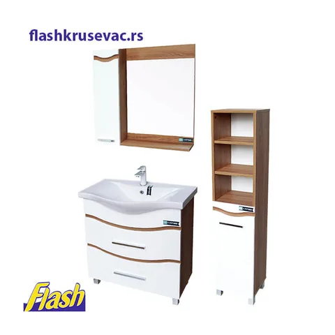 Komplet konzolni lavabo, ogledalo i vertikala – SENA 75cm