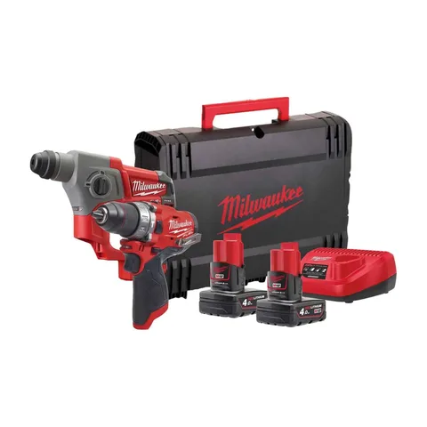 Milwaukee – Aku set udarna buš. + bušilica – odvijač M12 FPP2B-402X – 4933459812