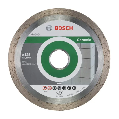 Bosch dijamantska rezna ploča 125 x 22,23 x 1,6 x 7 mm Standard for Ceramic 2608603232