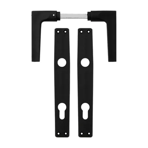 Kvaka+štit cilindar PVC crna /47557