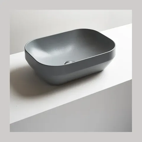 AXA Nadgradni četvrtasti Lavabo Decus 50×35 – Sivi Mat
