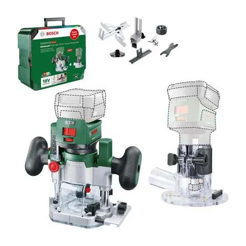BOSCH – Akumulatorska kombinovana glodalica 2u1, AdvancedTrimRouter 18V-8, Solo – 06039D5002