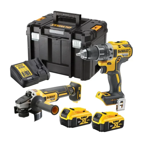 DeWalt Akumulatorski set bušilica-odvijač i brusilica, DCK2020P2T