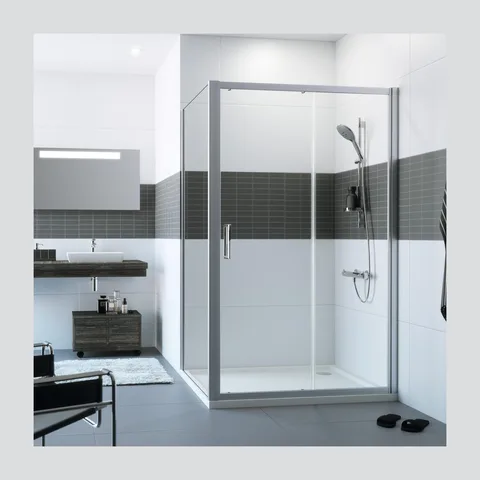 Huppe Classics 2 Tus Vrata 160 Dvodelna Prozirno Antiplak, Silver H=2M C20413.069.322