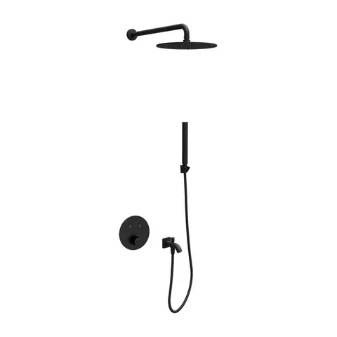 COPEN round Termostatski set matt black 2