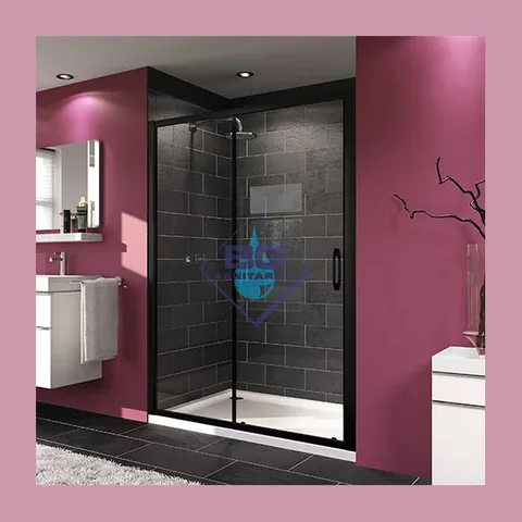 Tuš vrata Hüppe X1 Black crni mat 100x200 cm / klizna