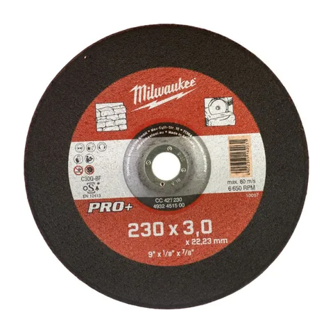 Milwaukee – Rezna ploča za sečenje kamena, 230 x 3 x 22,23 mm, Pro+ – 4932451500