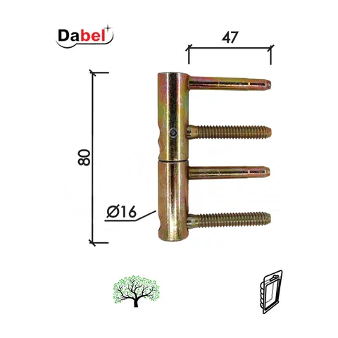 Šarka 3D uvrtna za vrata SP495 ZnŽ 20mm DP1 0102044