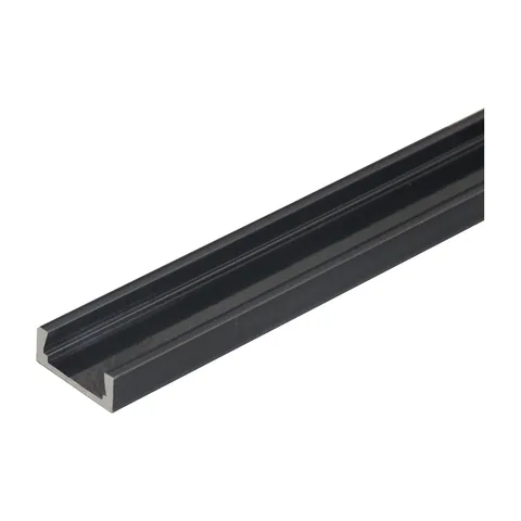 Aluminijumski profil za led 1506 crni-2m nadgradni