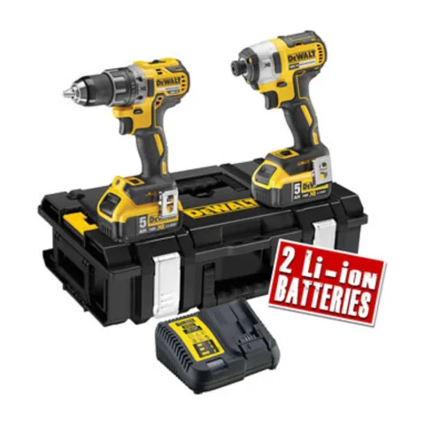 DeWalt Set akumulatorskog alata 18 V LiIon bušilica DCD796 + DCF887 udarni odvijač, DCK266P2