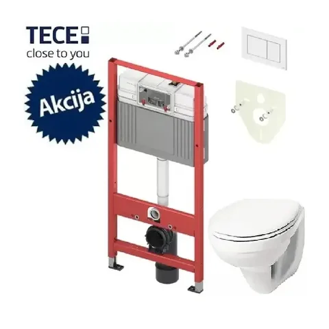 TECE Base set ugradni vodokotlić + KOLO Idol WC šolja + Slim Soft Close daska + TECE Now tipka bela (TECE SET1)
