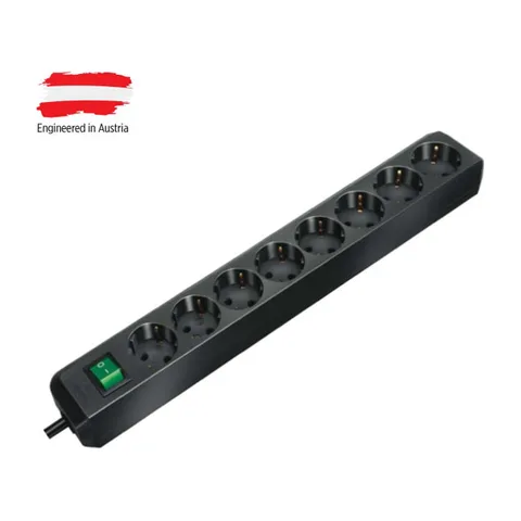 Razvodnik 8 utičnica 3m 1,5 mm2 crni (1159300018)