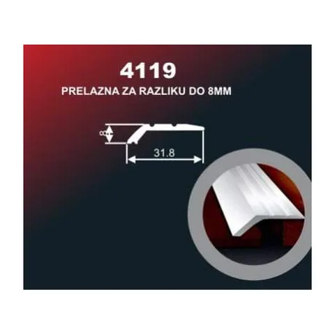 DOMIS 0.90M 4119 ZLATO ALUMINIUM PRELAZ 12MM