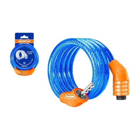 WBK2108 BRAVA ZA BICIKLI SPIRALNA -ŠIFRA 4 CIFRE 8X1000 mm WADWOF