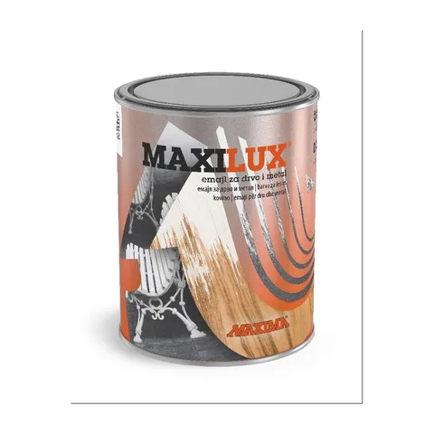 Emajl za drvo i metal Maxima MaxiLux bela, 0,75 l