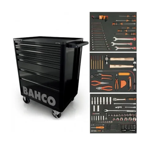 Bahco Kolica za alat E 72 – 6 fioka 214 alata, 1472K6BKFF7SD