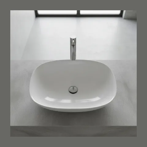 AXA Wild ugradni i nadgradni lavabo 60 × 40 cm beli sjaj (3009101)