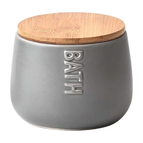 Kutija za vatu 7.5x10cm bambus siva (6782260)